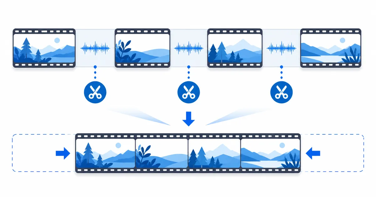 YouTube動画編集 AI 自動化で無音区間を詰める編集