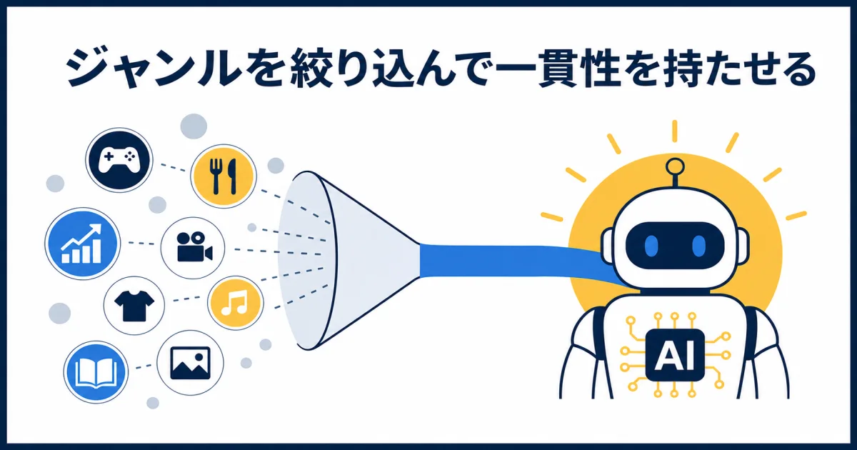 AI YouTube 副業 始め方｜ジャンルを絞り込んで一貫性を持たせる