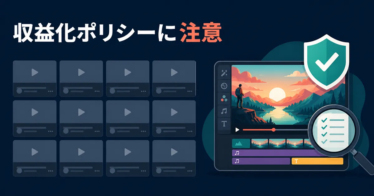 YouTube Shorts AI量産｜収益化ポリシーに注意
