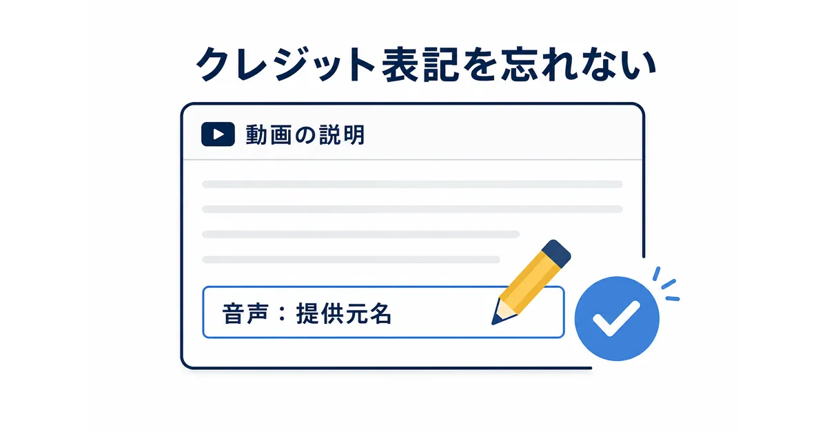 YouTube×AI音声合成の完全ガイド|VOICEVOXからElevenLabsまで徹底解説_クレジット YouTube AI音声合成 ガイド|クレジット表記