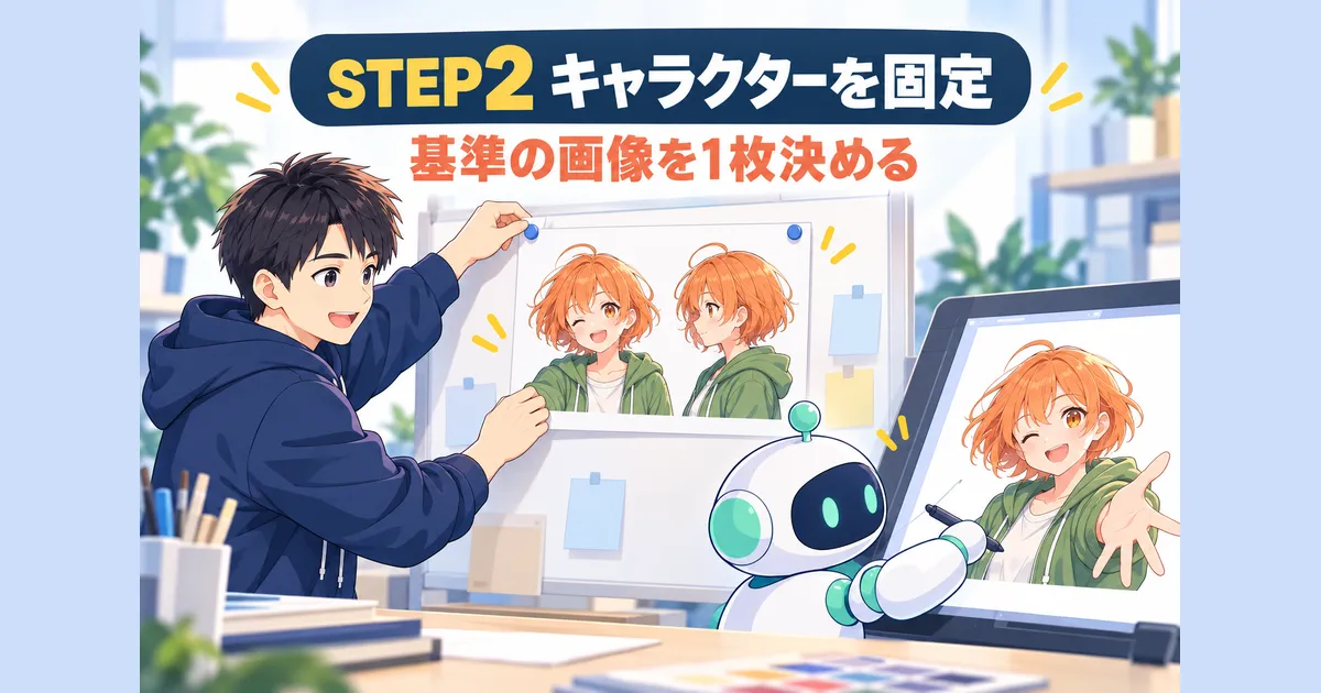 YouTube AIアニメ 動画制作 ガイド｜ステップ2：キャラクター設定を作って見た目を固定する