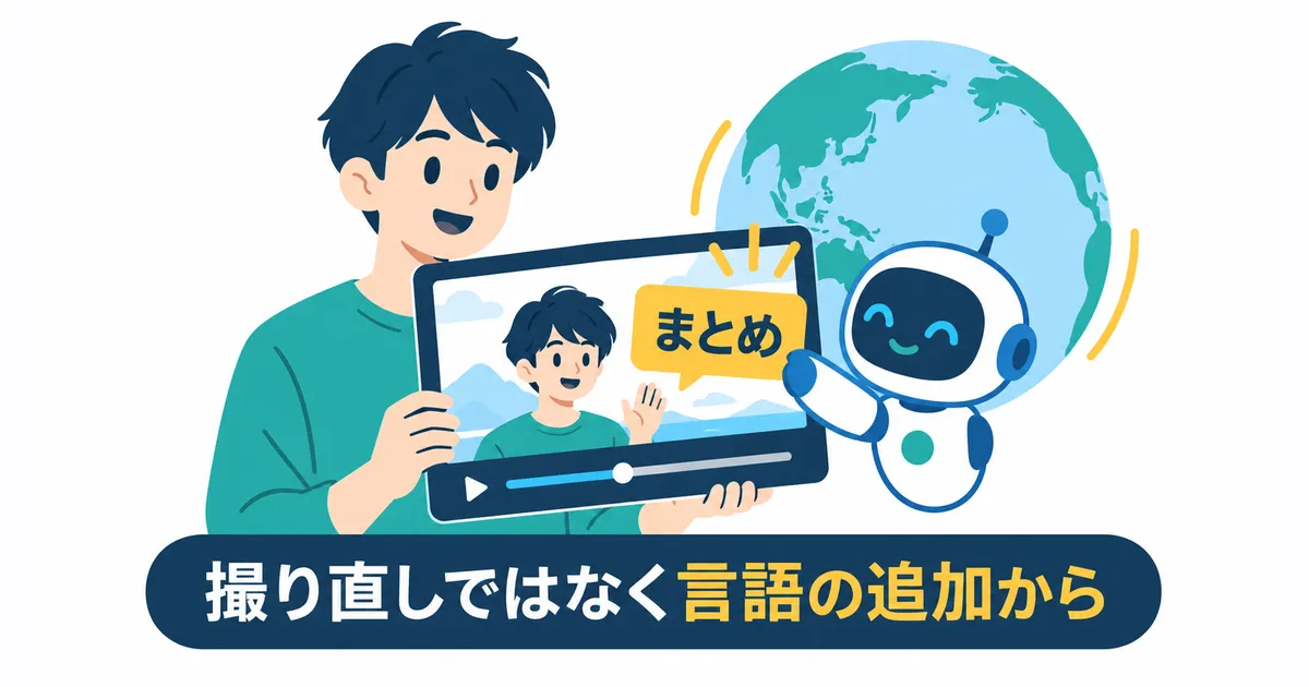 YouTube×AI翻訳で海外展開する完全ガイド|多言語チャンネル戦略_見出し画像_h2-6 既存のYouTube動画へ言語を足して海外展開する方法のまとめ